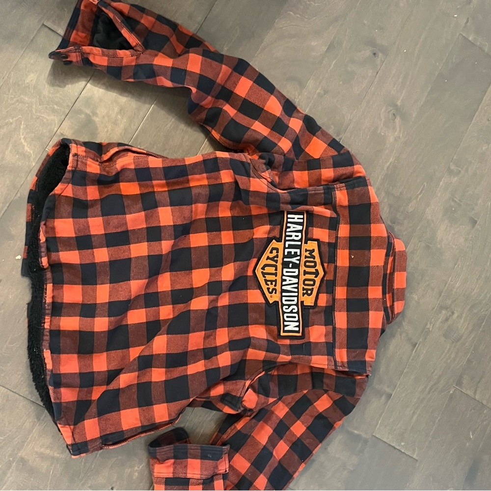 Harley Davidson Fleece Lined Shirt Jacket